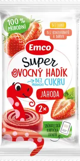 Emco Super ovocný hadík jahoda 20g