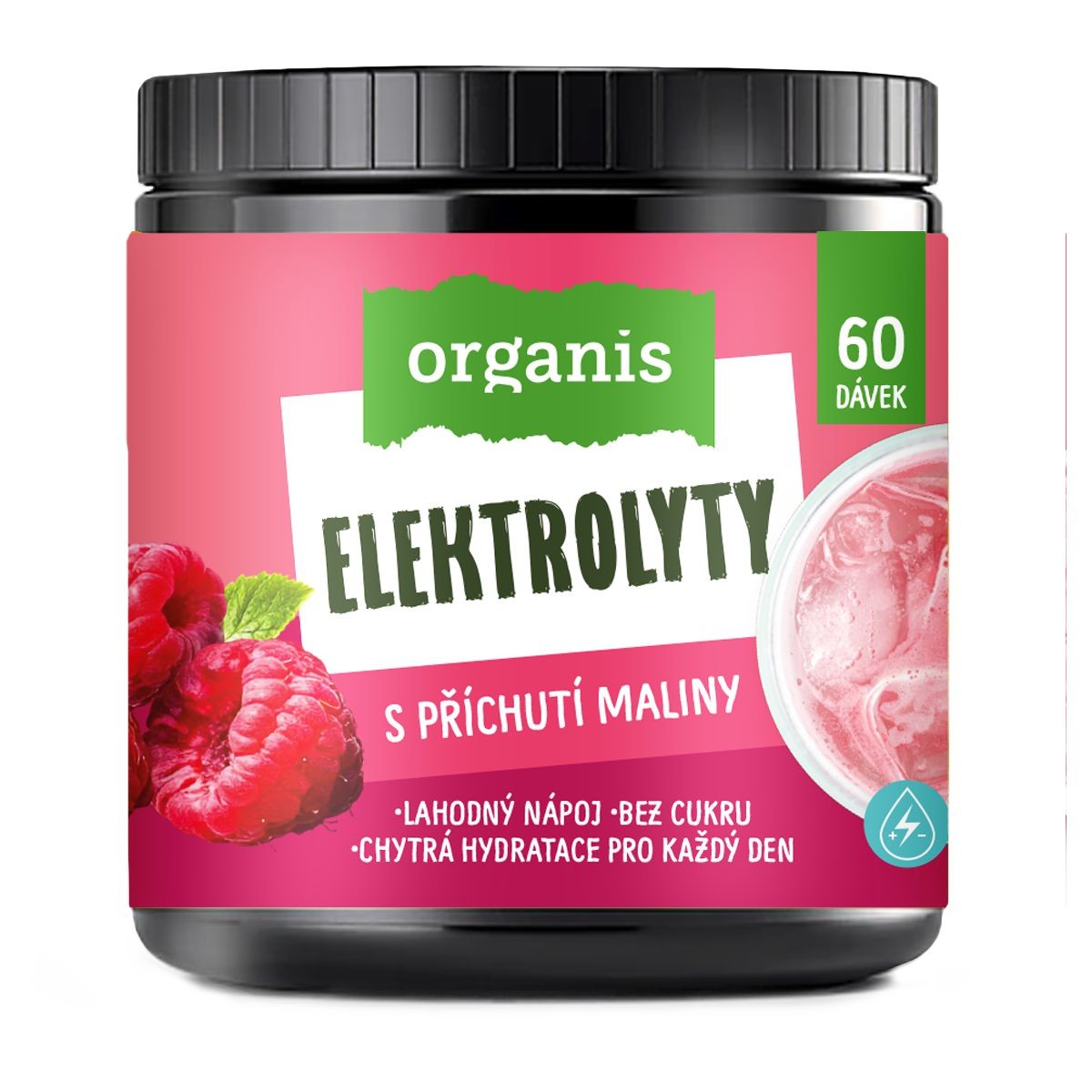 Organis Elektrolyty malina 60 dávek
