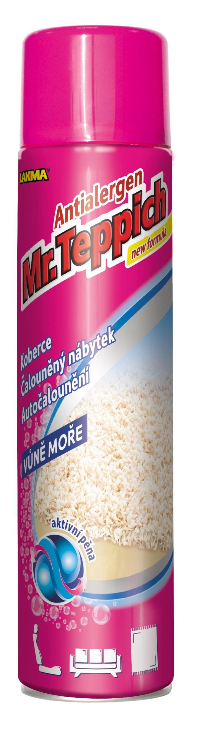 Mr. Teppich Antialergen Prostředek na čištění čalounění - suchá pěna s vůní moře 600 ml