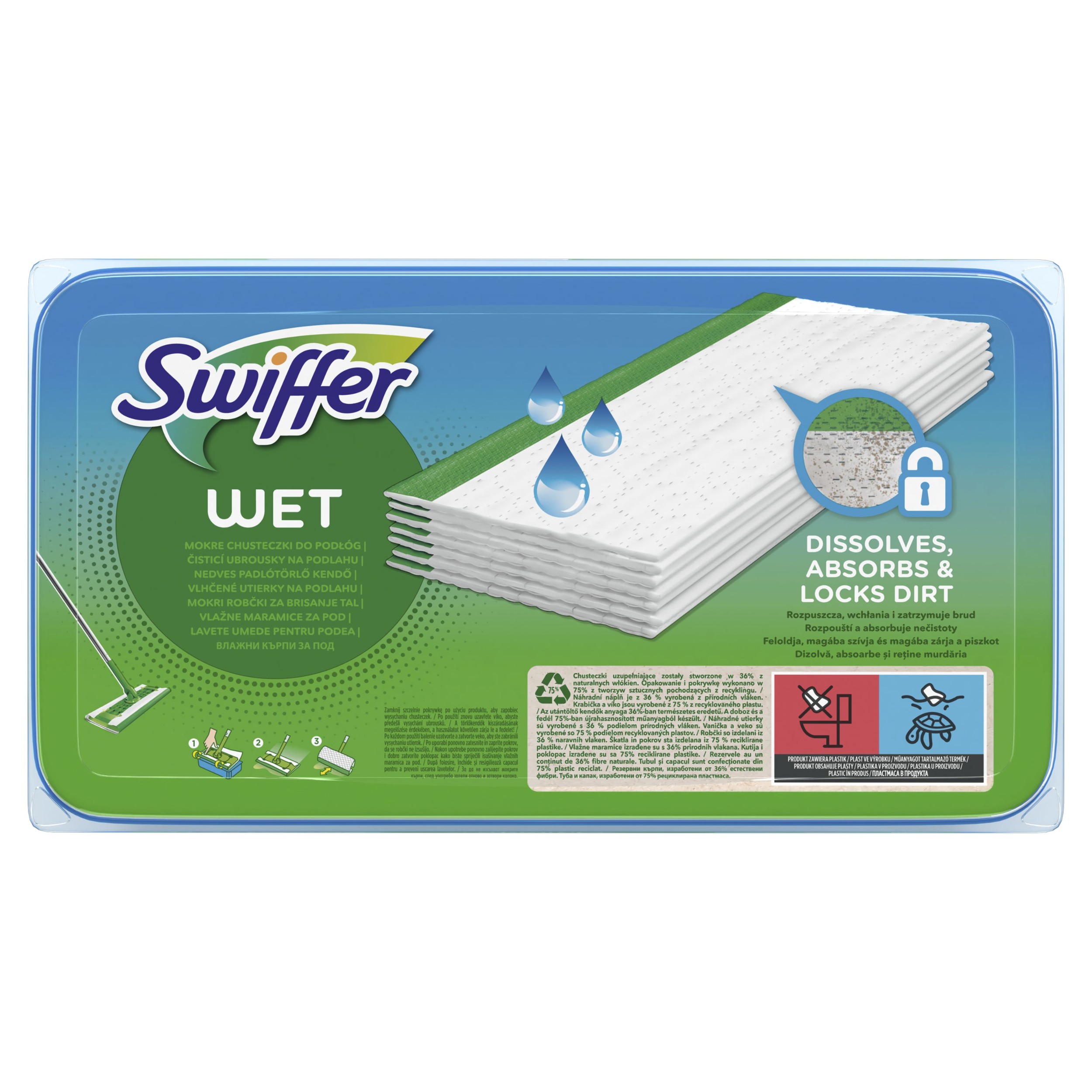 Swiffer Sweeper čisticí vlhké ubrousky na podlahu s Citrus Fresh vůní 24 ks