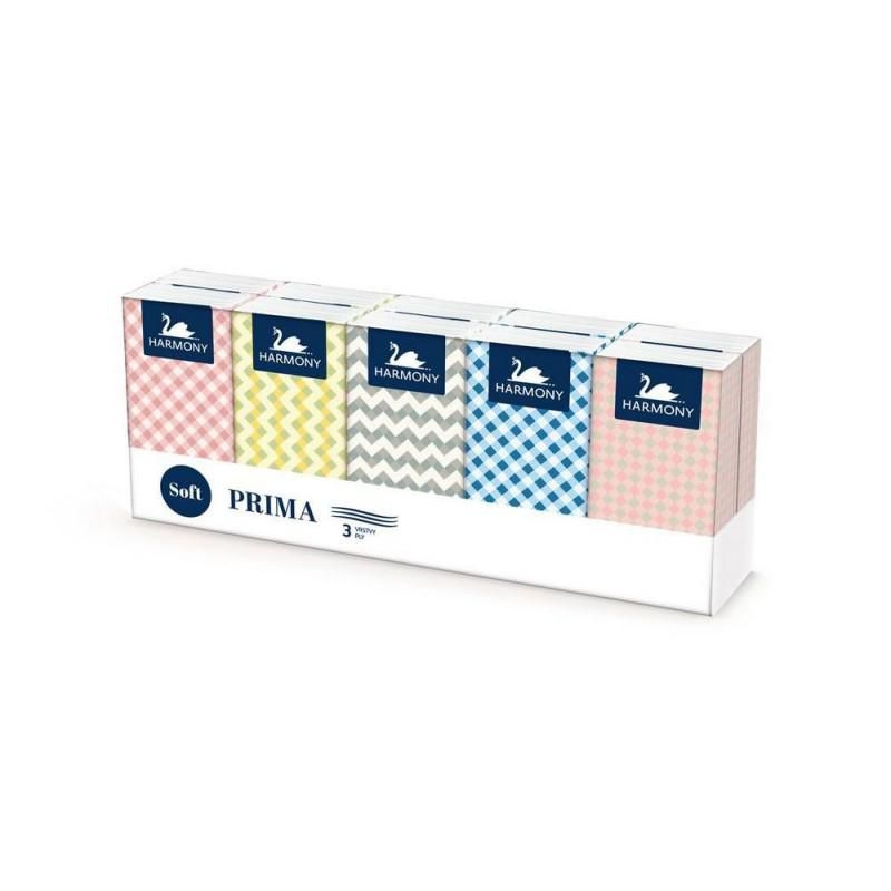 Harmony Soft Prima papírové kapesníky 3 vrstvy 10x10ks