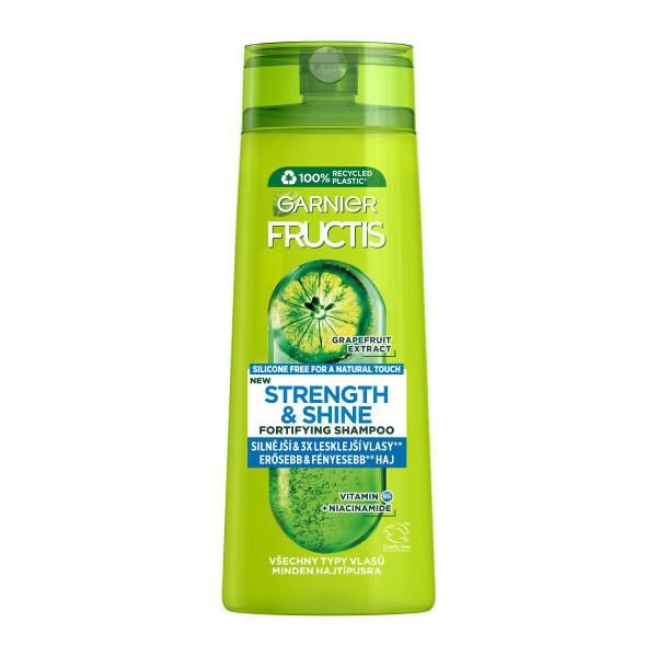 Garnier Fructis Strength & Shine Posilující šampon pro všechny typy vlasů bez lesku a síly 400 ml