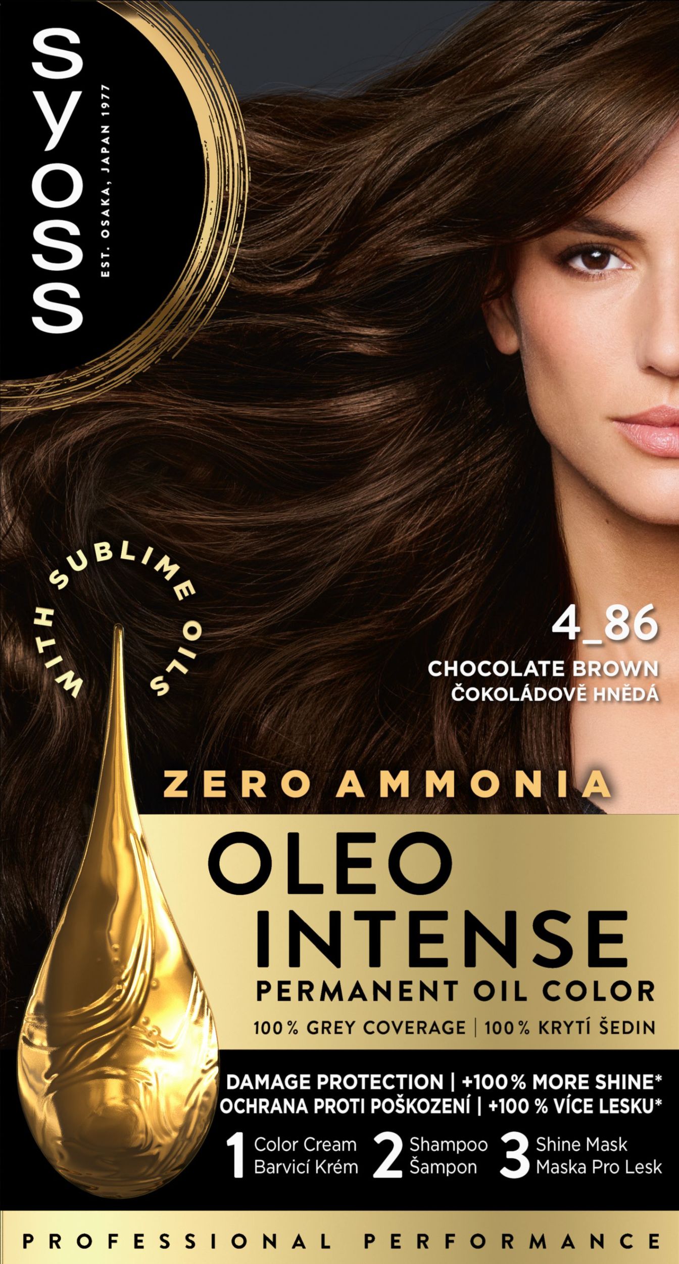 Syoss Oleo Intense olejová barva čokoládově hnědý 4-86 50 ml