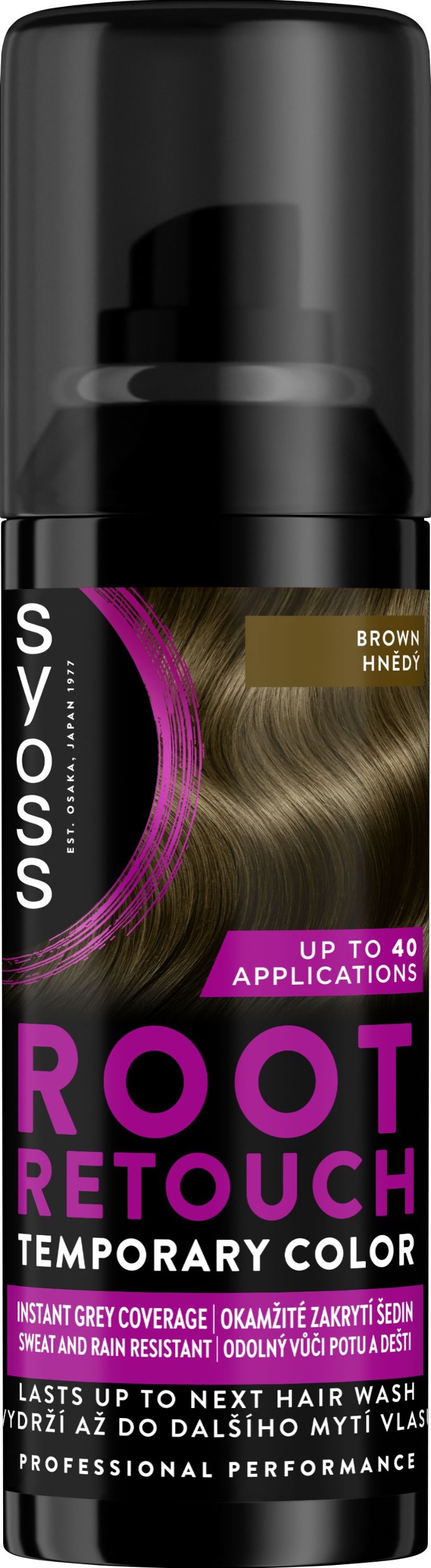 Syoss Root Retoucher Korektor odrostlých vlasů hnědý 120 ml