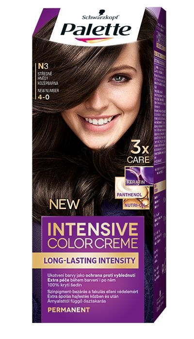 Schwarzkopf Palette Intensive Color Creme barva na vlasy středně hnědý N3 50 ml