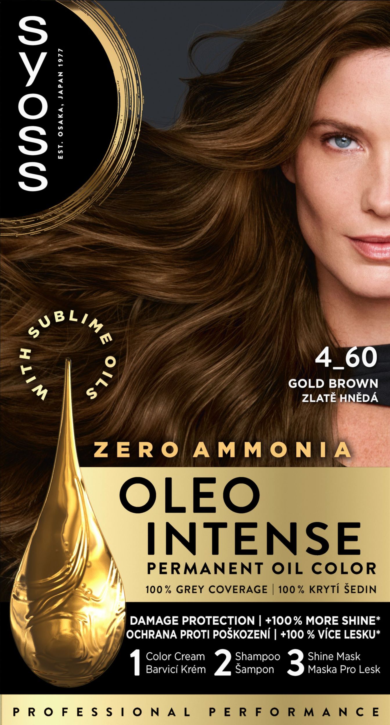Syoss Oleo Intense dlouhotrvající olejová barva zlatohnědý 4-60 50 ml