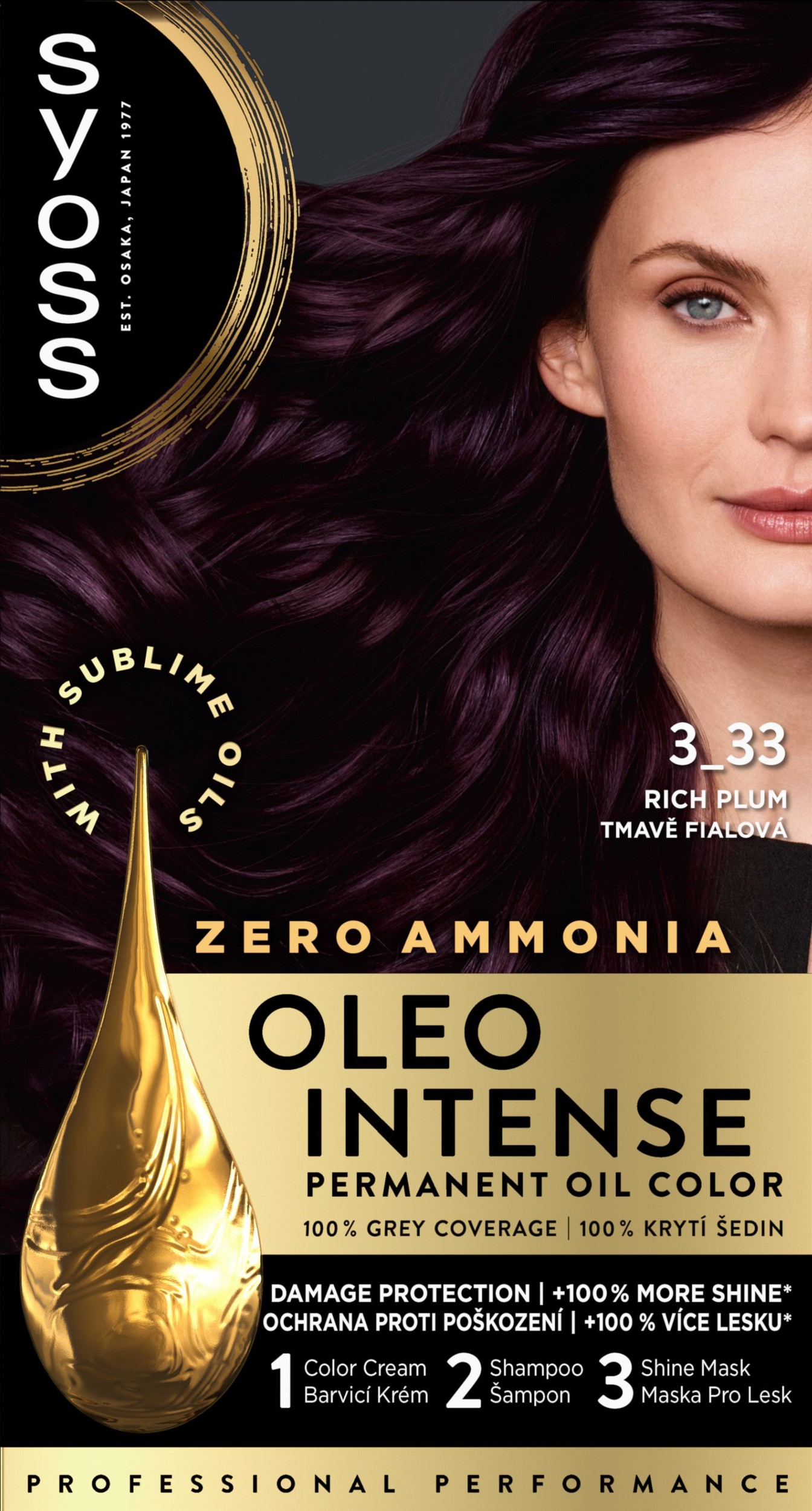 Syoss Oleo Intense 3-33 Tmavě fialová 1 ks