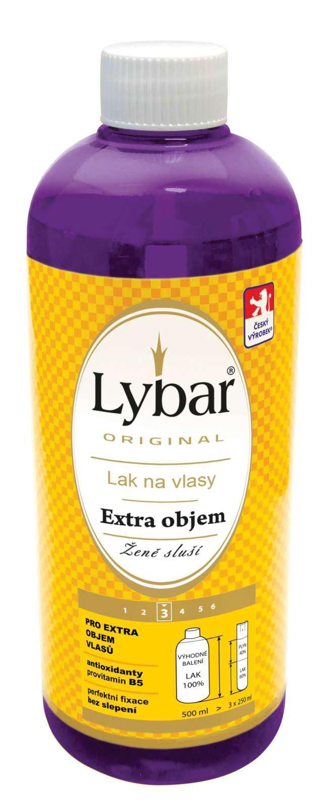Lybar lak na vlasy pro extra objem vlasů s antioxidanty a provitamínem B5 500 ml