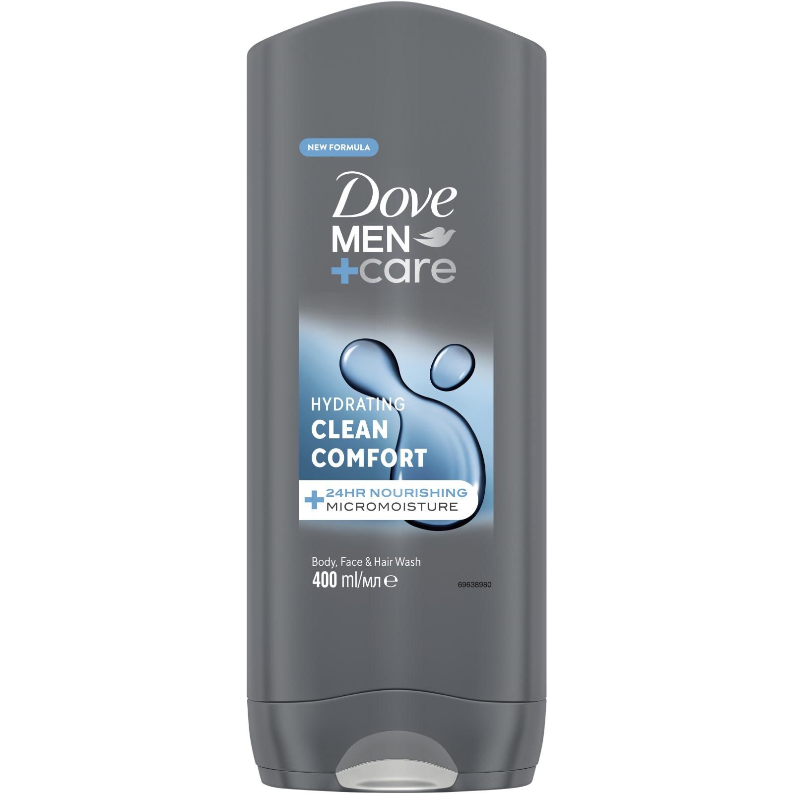 Dove Men+Care Clean Comfort sprchový gel pro muže na tělo a tvář 400 ml