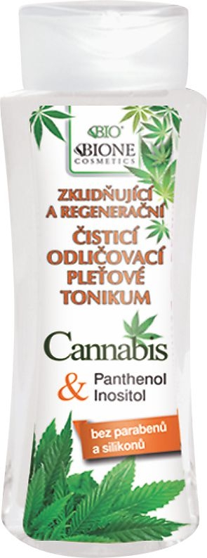 BIOne Cosmetics BIO Cannabis zvláčňující čisticí odličovací pleťové tonikum 255 ml