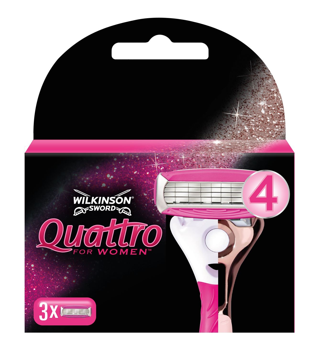 Wilkinson Sword Quattro For Women Rose Gold Blades 1+3ks