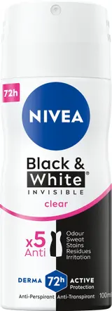 Nivea Sprej AP B&W Invisible Clear 100ml