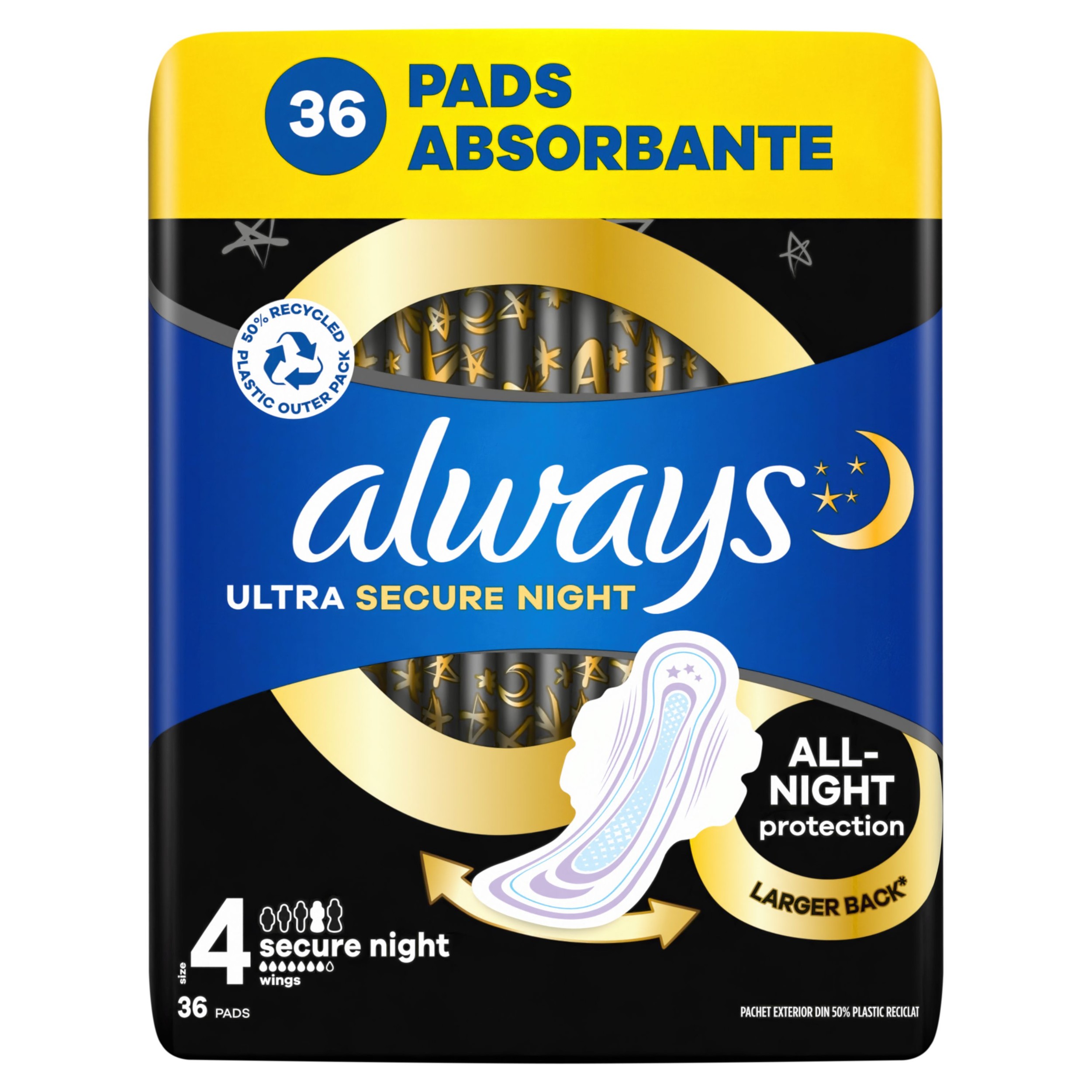 Always Ultra S Vložky Noční  křídlo 36ks