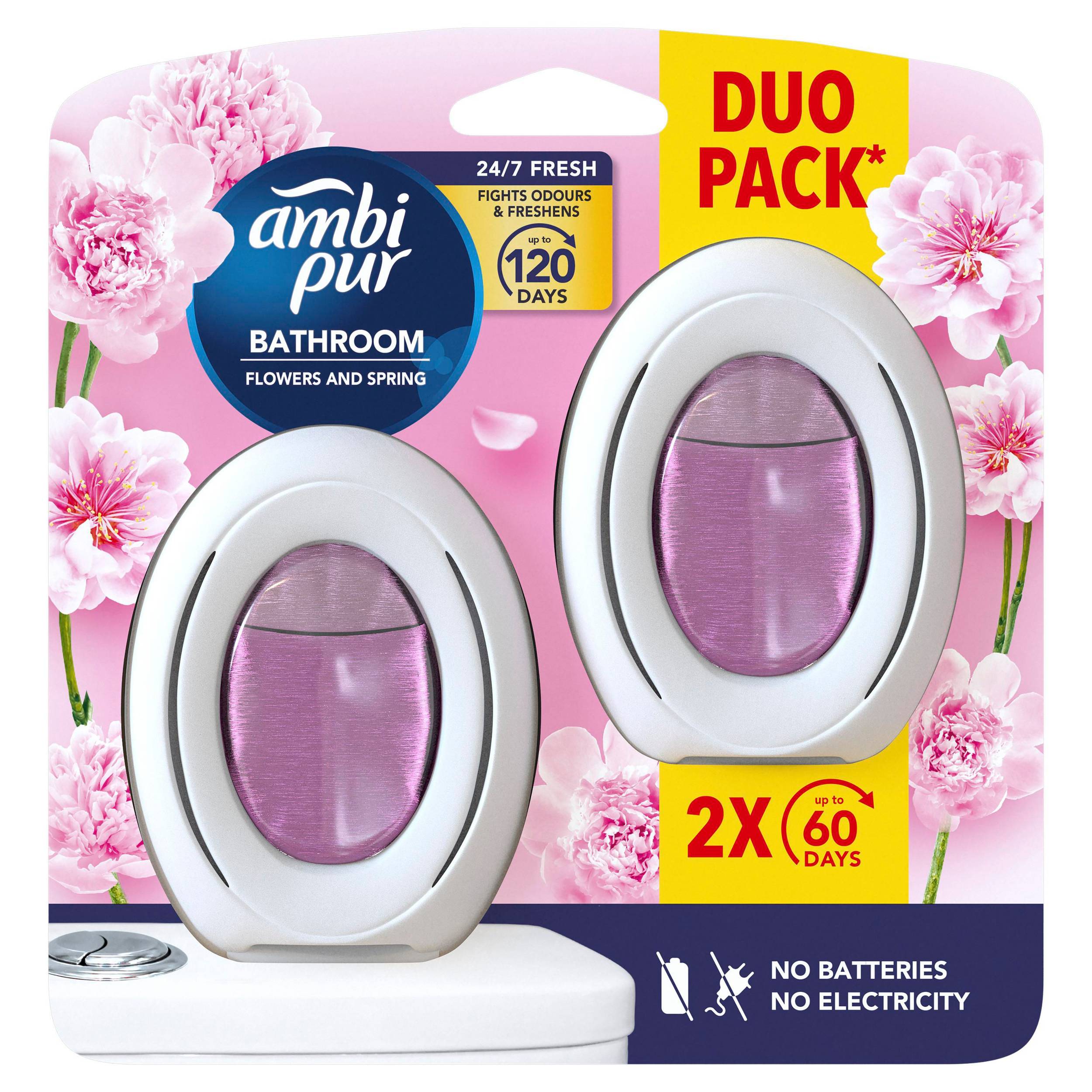 Ambi Pur Bathroom Flowers and Spring osvěžovač vzduchu 2 ks