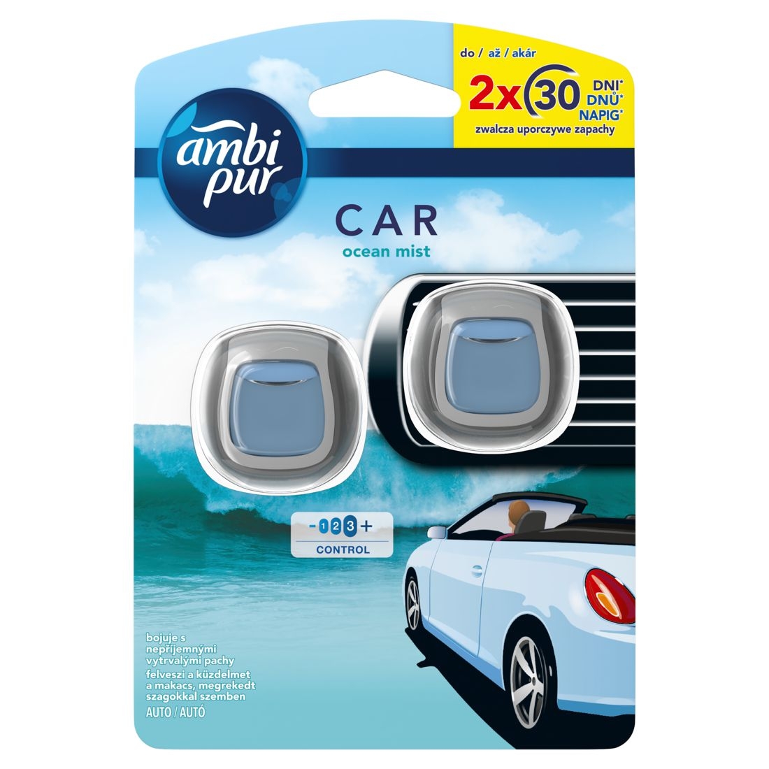 Ambi Pur Car Ocean Mist osvěžovač vzduchu do auta 2 ks