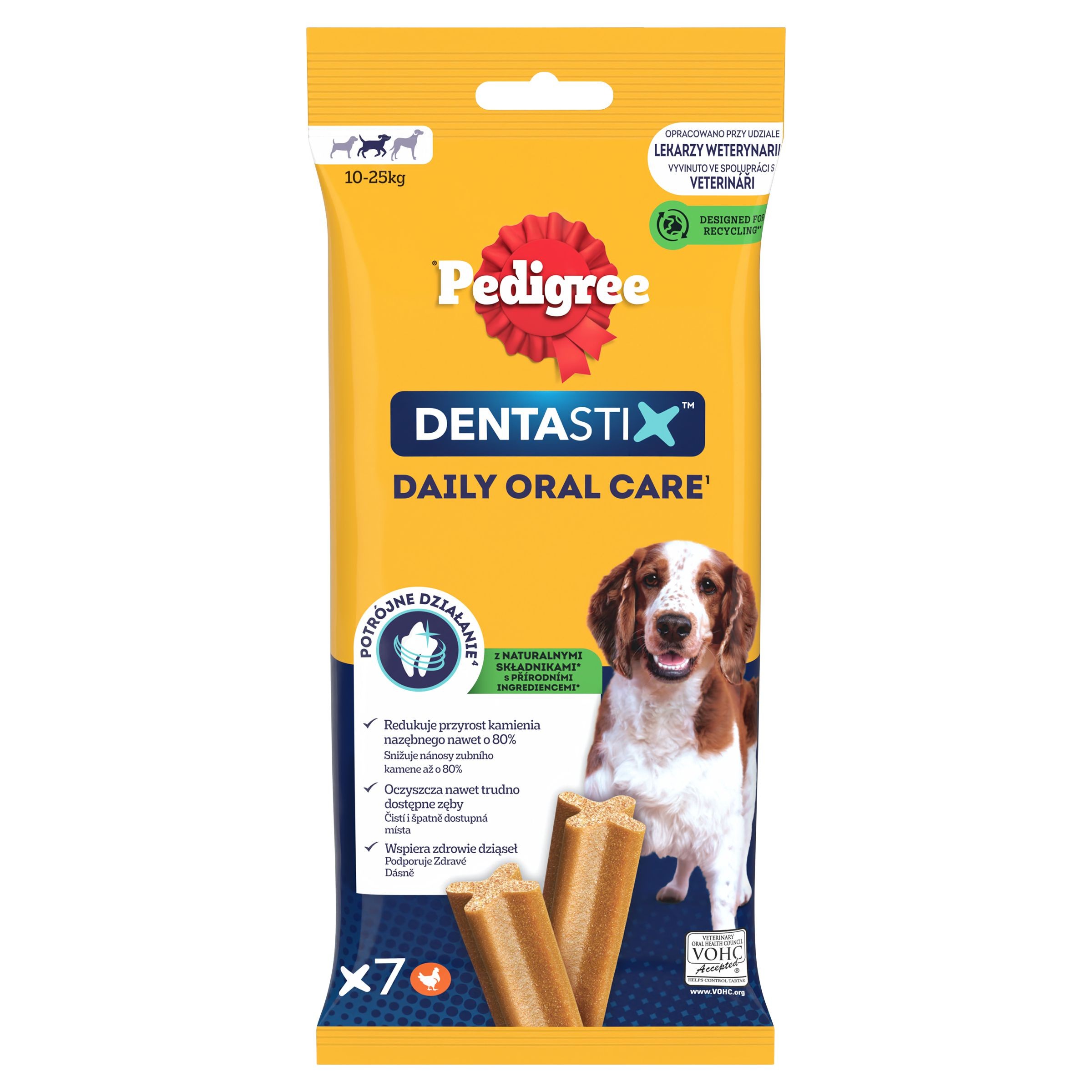 Pedigree DenstaStix Medium 10-25kg 7 tyčinek 180 g