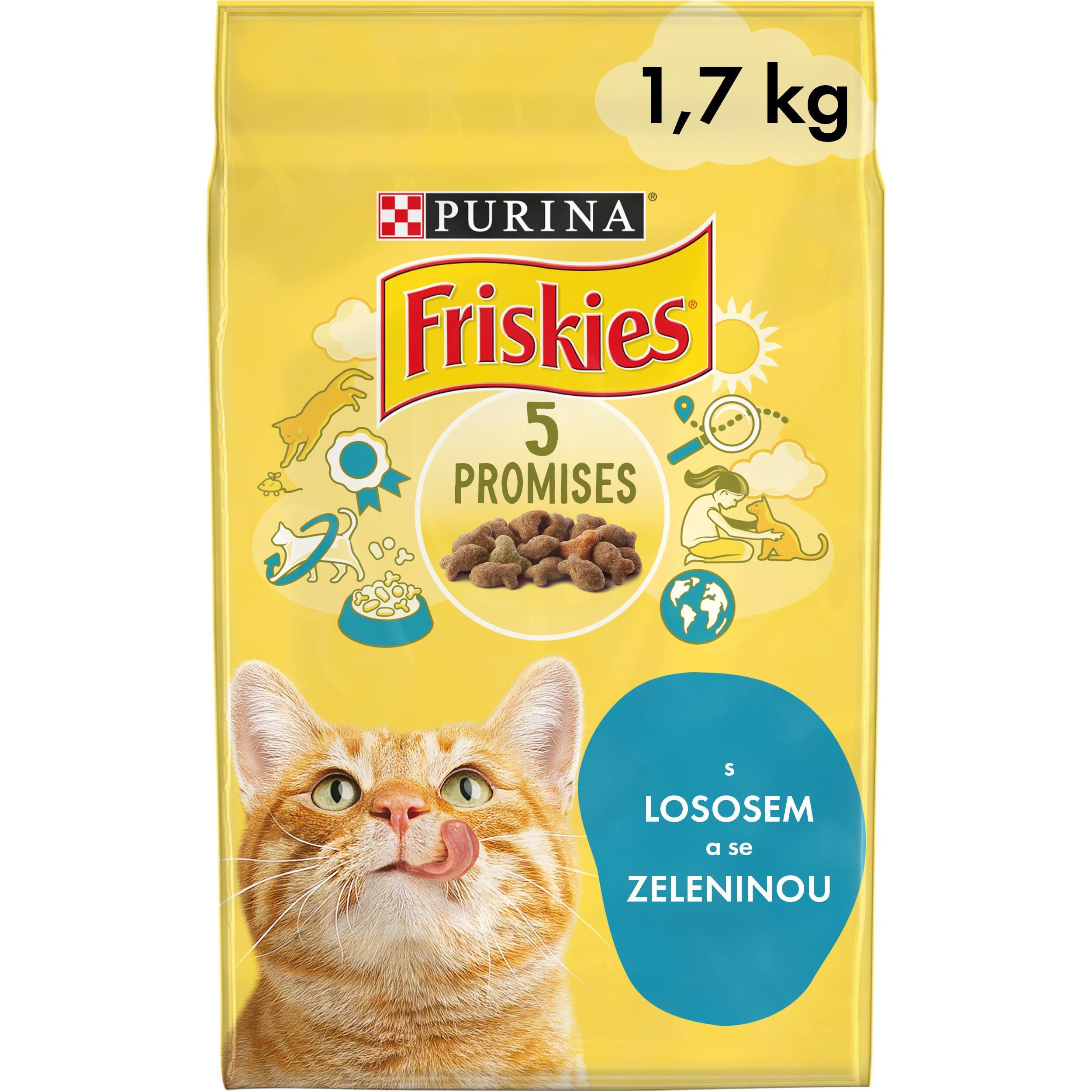 Friskies S lososem a přidanou zeleninou 1,7 kg
