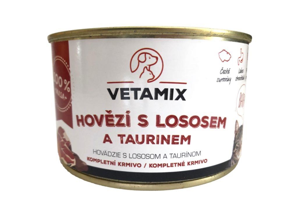 Vetamix Hovězí s lososem a taurinem 400 g