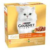 Gourmet Gold multipack kousky se zeleninou ve šťávě 8x85 g