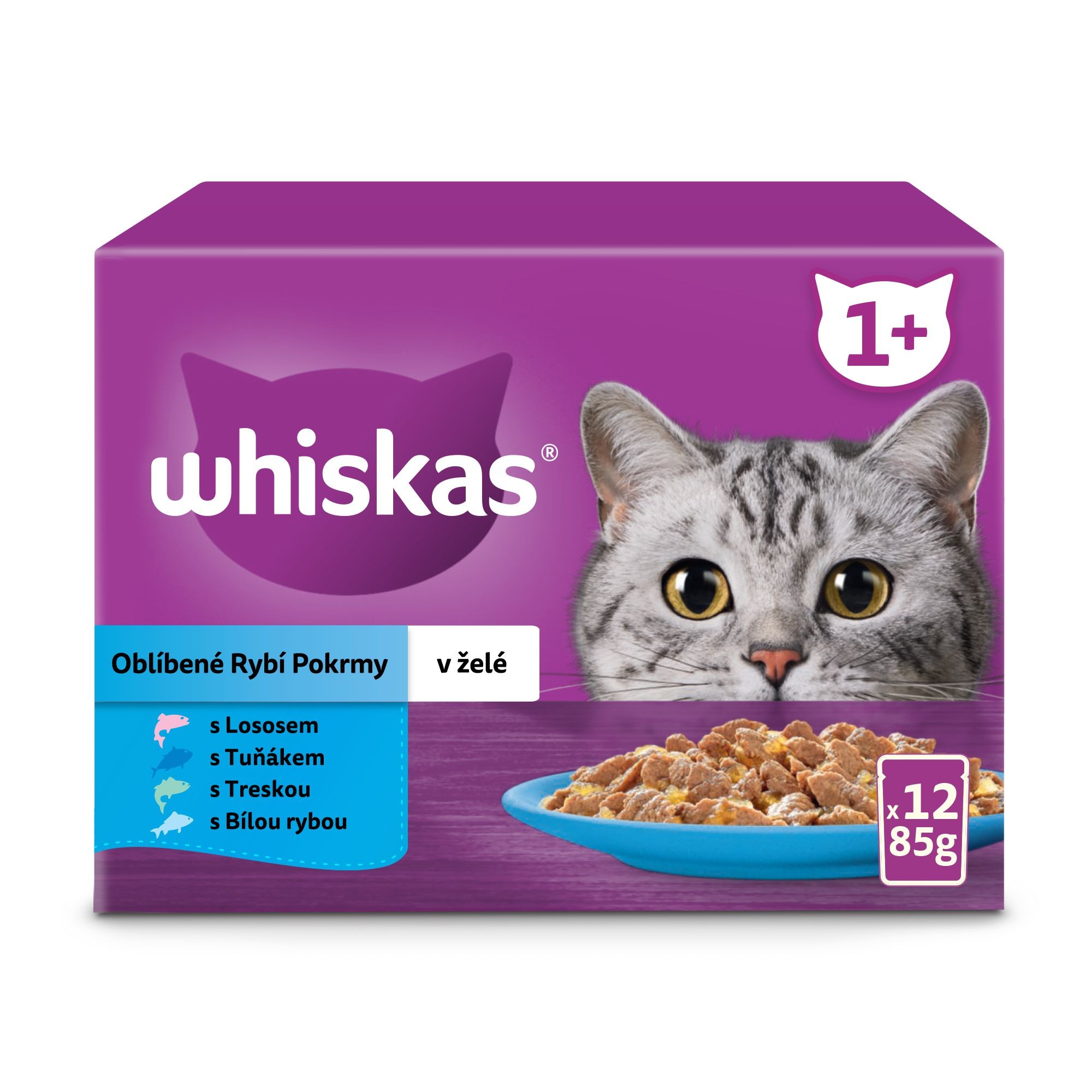Whiskas Casserole kapsička rybí výběr v želé pro dospělé kočky 12 x 85 g