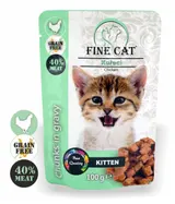 Fine Cat kapsička Grain-free kitten kuřecí v omáčce 100 g