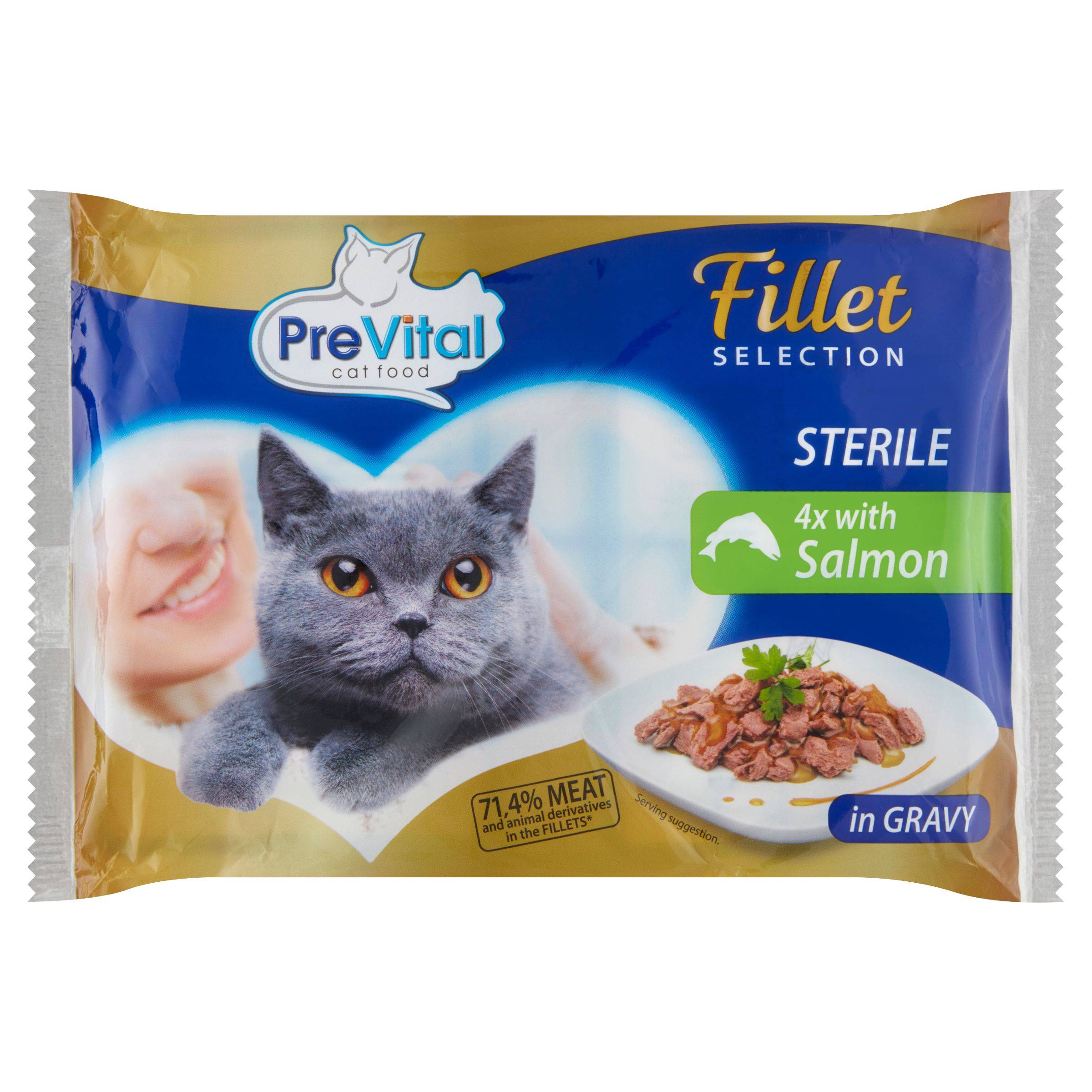 PreVital Naturel Sterile s lososem 4x85 g