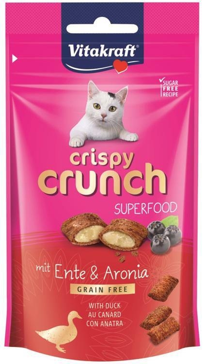 Vitakraft Crispy Crunch s kachnou a aronií pro kočky 60 g