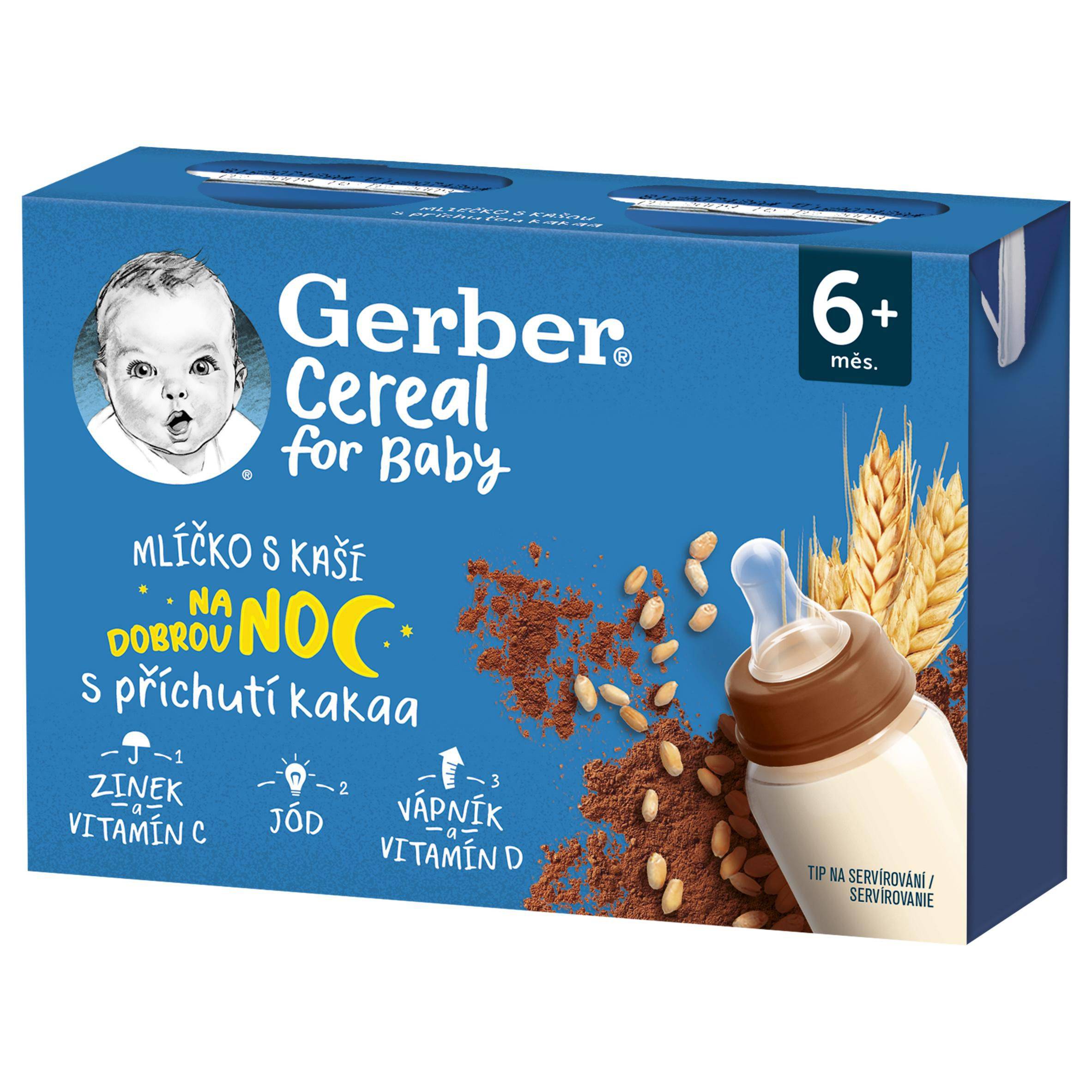 Gerber Cereal mlíčko s kaší s příchutí kakaa 400 ml
