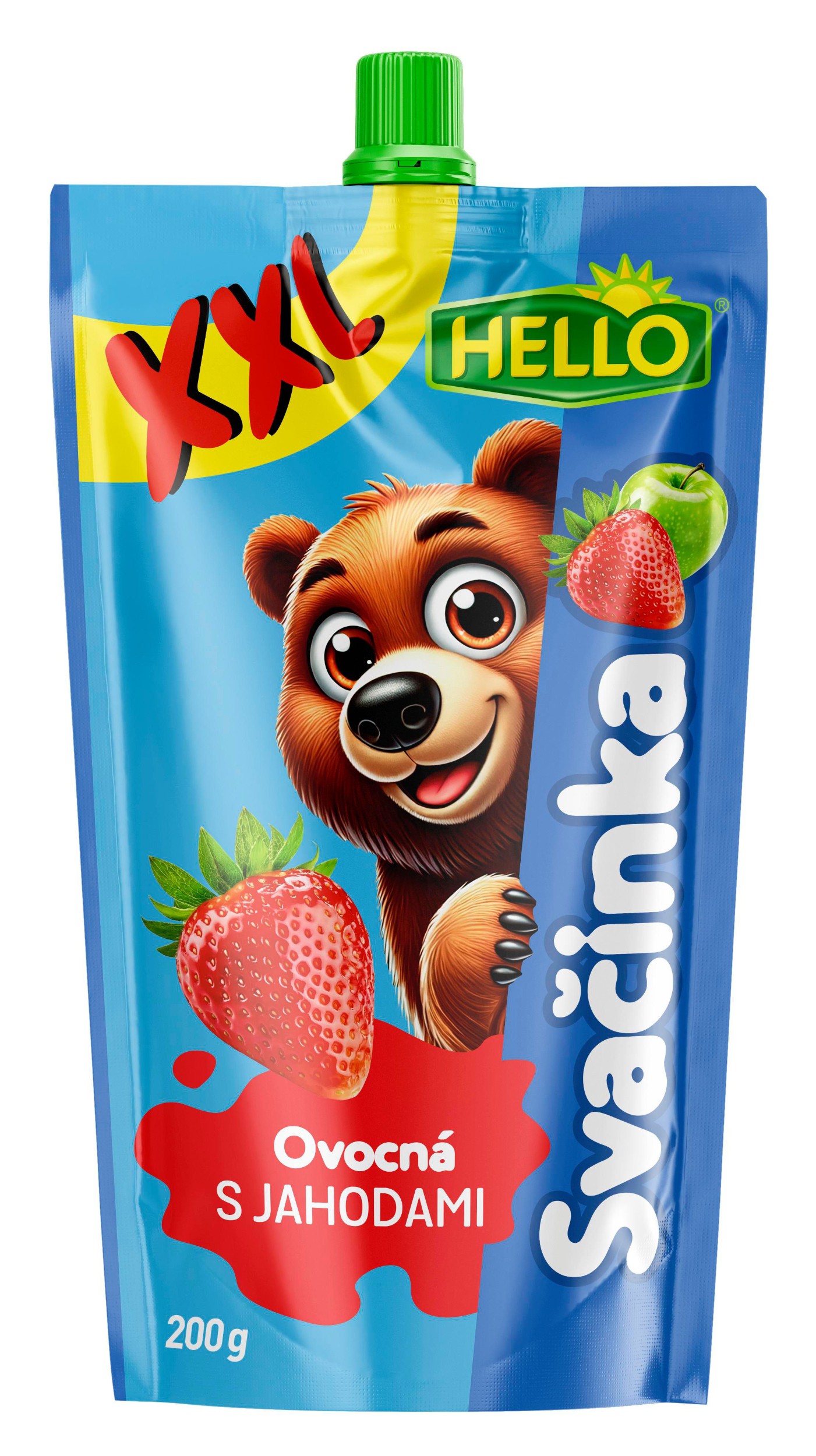 Hello Ovocná přesnídávka jahoda XXL 200 g