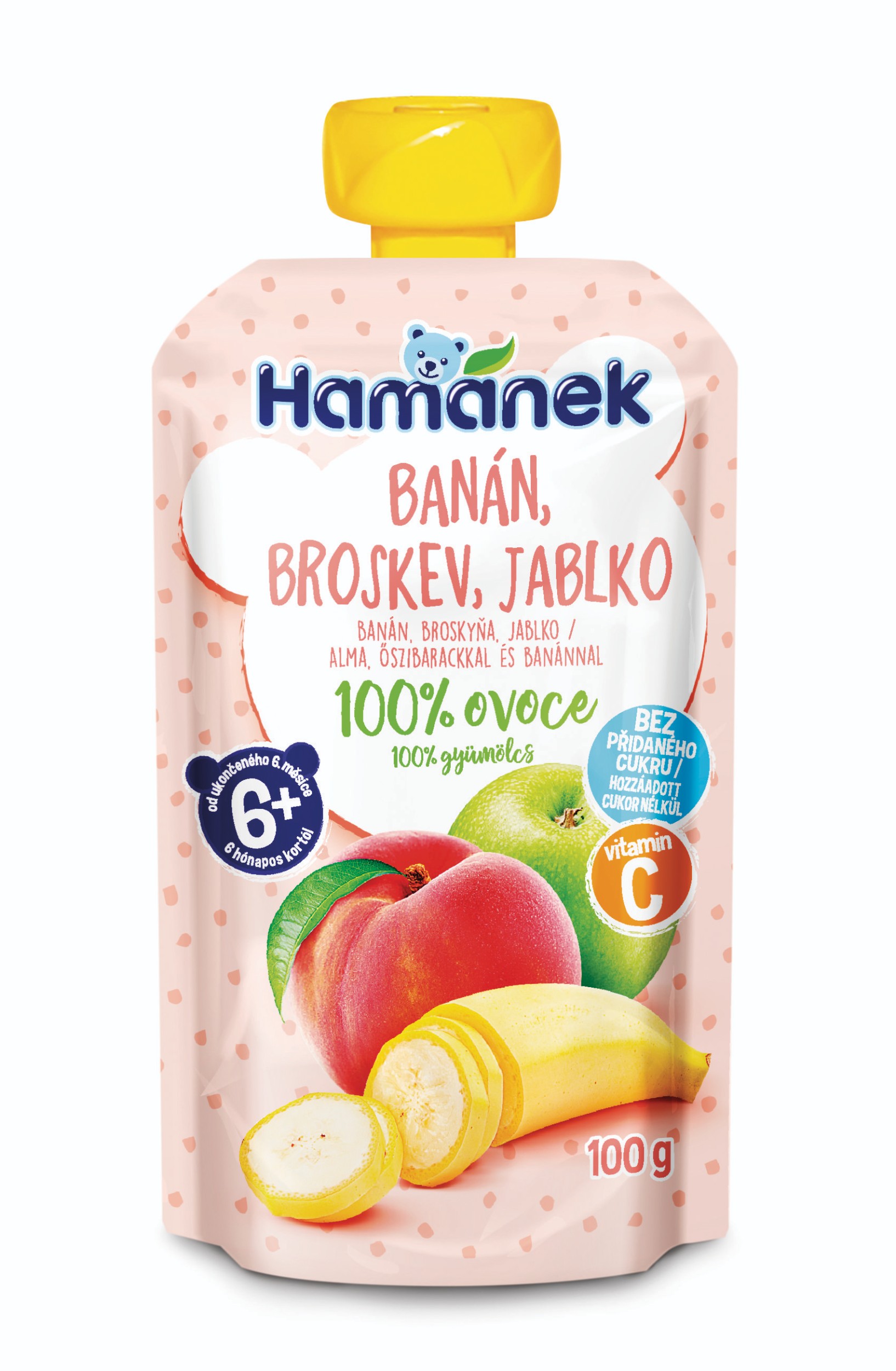 Hamánek Broskev banán přesnídávka 100 g