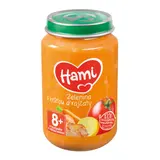 HAMI Masozeleninový příkrm, Zelenina s krůtím a rajčaty 200g