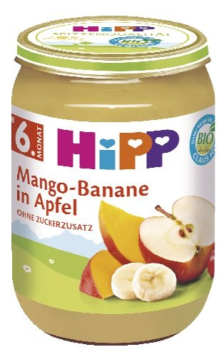 HiPP BIO jablka s mangem a banánem 190 g