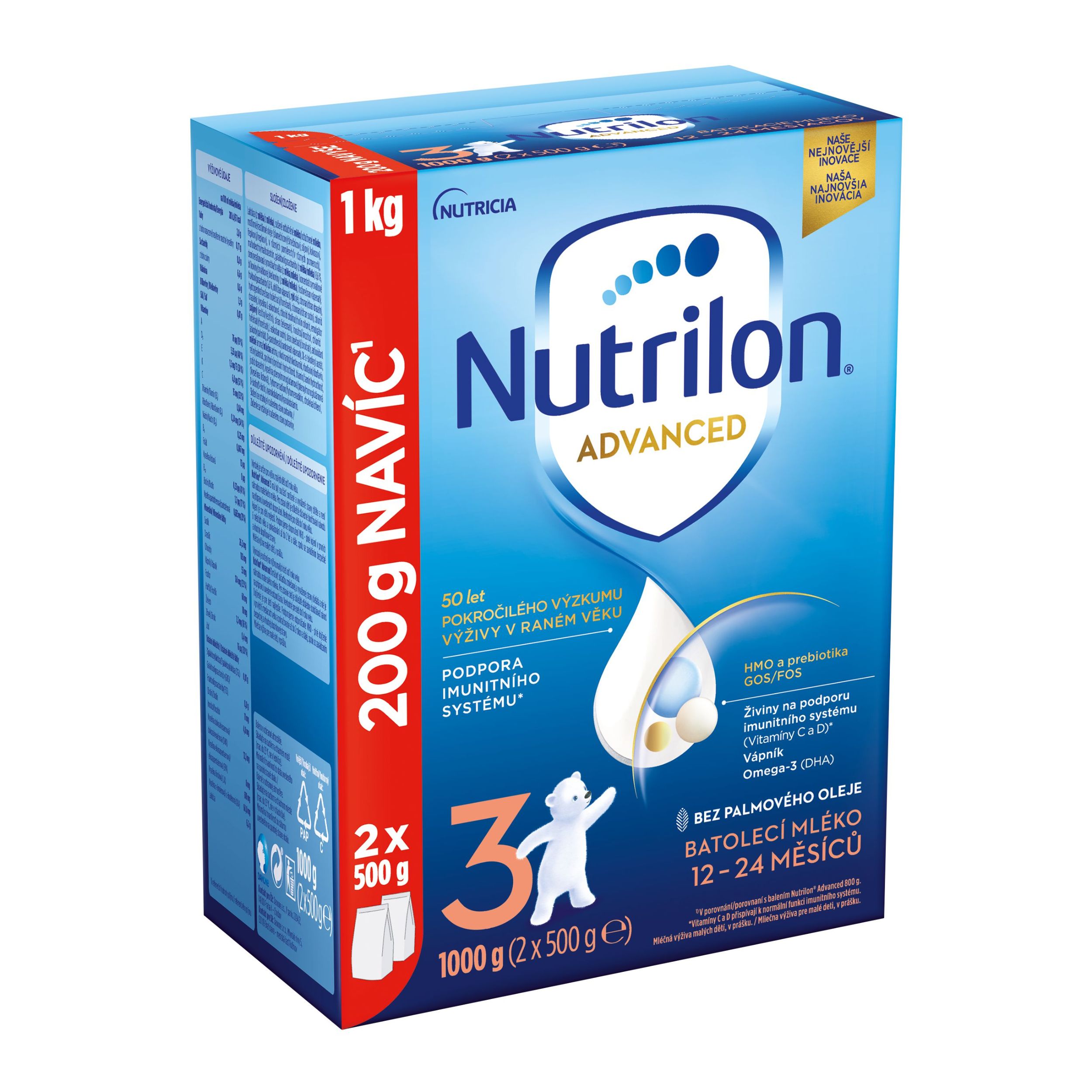 Nutrilon 3 Advanced batolecí mléko 1 kg