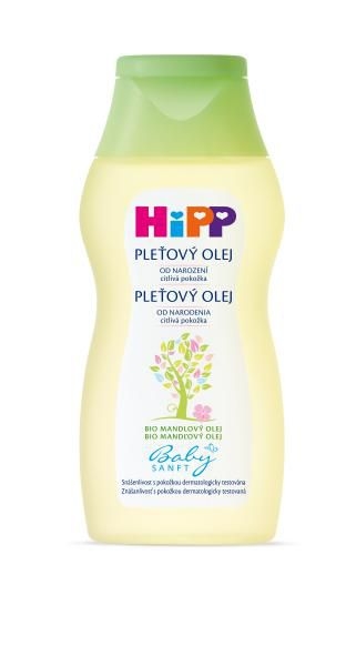 HiPP Babysanft Pleťový olej s přírodním BIO mandlovým olejem pro citlivou pokožku 200 ml