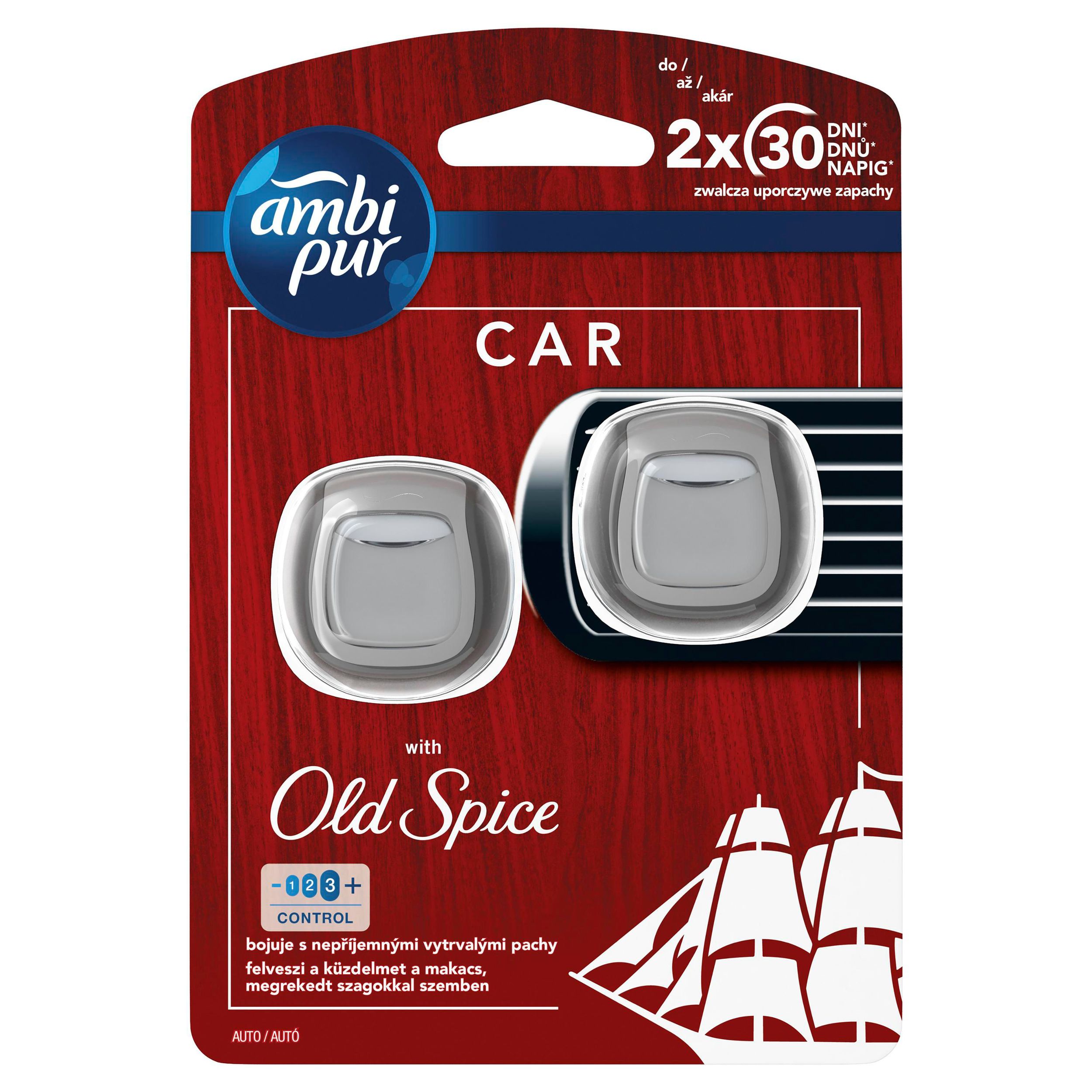 Ambi Pur Old Spice Osvěžovač Vzduchu do auta startovací sada 2 ks