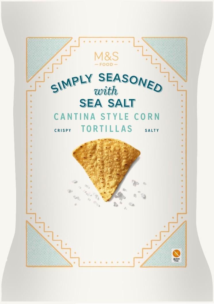 Marks & Spencer Jemně solené kukuřičné tortillové lupínky