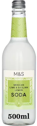 Marks & Spencer Přírodní pramenitá voda s limetkovou a citronovou šťávou, perlivá
