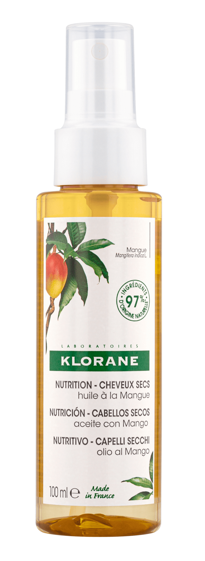 KLORANE Olej mango na suché vlasy 100ml