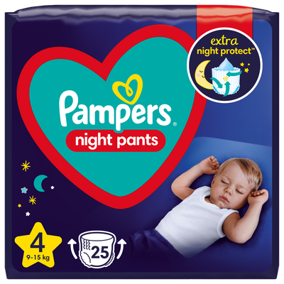 Pampers Night Pants Plenkové kalhotky vel. 4 (9-15 kg)