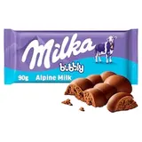 Milka Bubbly mléčná čokoláda z alpského mléka s porézní náplní z mléčné čokolády 90 g