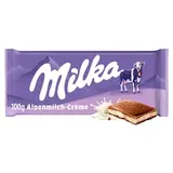 Milka Alpine Milk Cream mléčná čokoláda z alpského mléka s mléčnou náplní 100 g