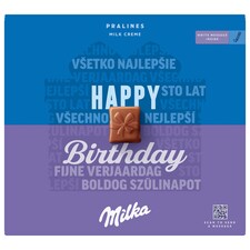 Milka bonboniéra Happy Birthday, mléčná náplň 110g