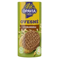 Opavia sušenky Zlaté Ovesné máčené v čokoládě 215g