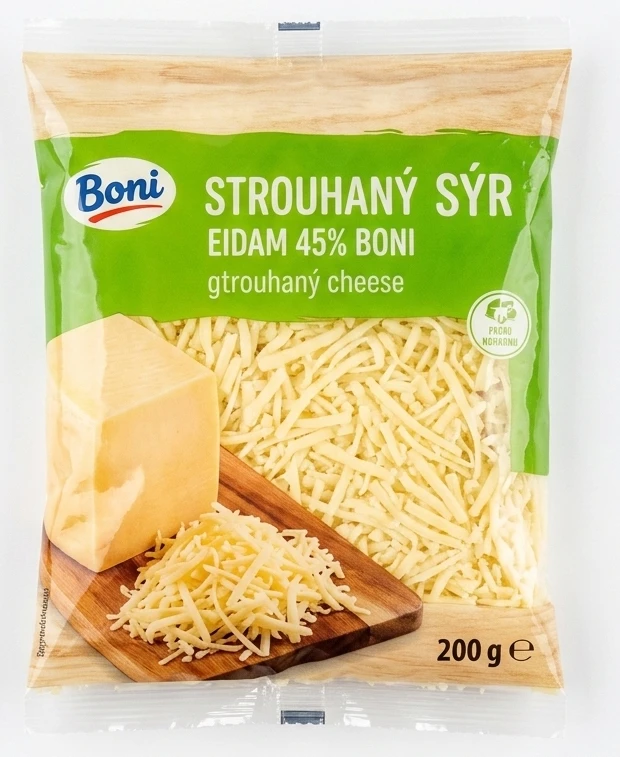 Strouhaný sýr Eidam 45% Boni