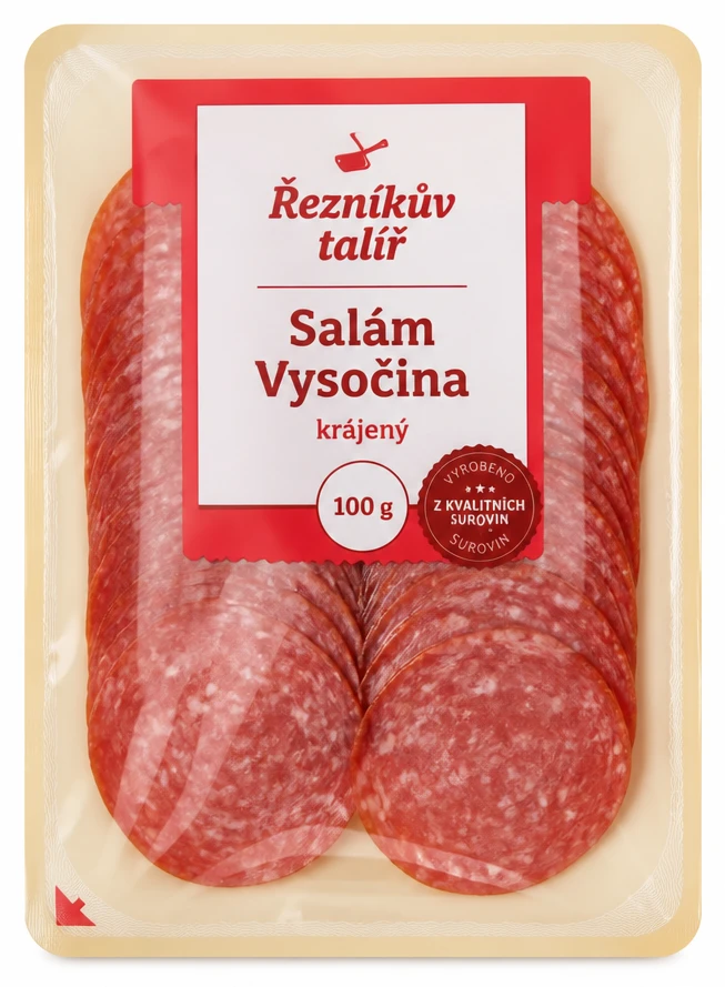 Salám Vysočina krájený Řezníkův talíř