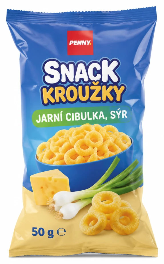 Snack kroužky jarní cibulka, sýr