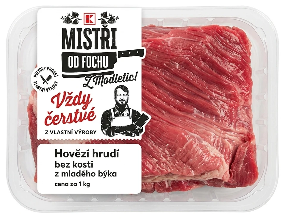 Hovězí hrudí bez kosti z mladého býka