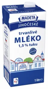 Jihočeské trvanlivé mléko 1,5%