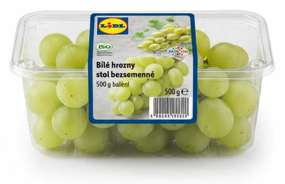 Bílé hrozny stolní bezsemenné