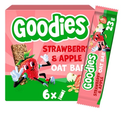 Goodies Ovesné tyčinky jahoda a jablko (6x 23 g)